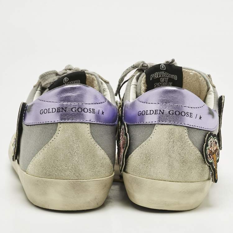 مملوكة مسبقًا Golden Goose Multicolor Leather and Patches Super Star Sneakers Size 37