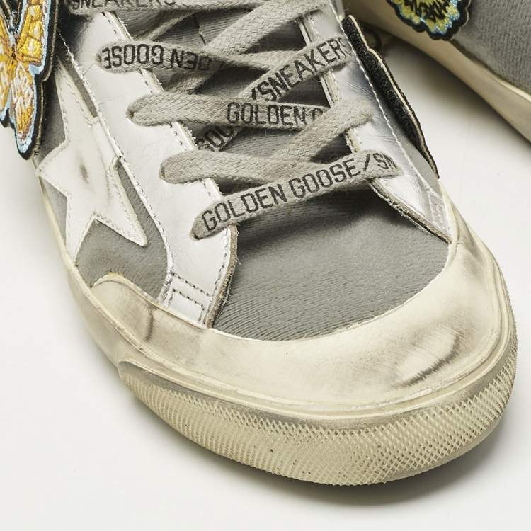 مملوكة مسبقًا Golden Goose Multicolor Leather and Patches Super Star Sneakers Size 37