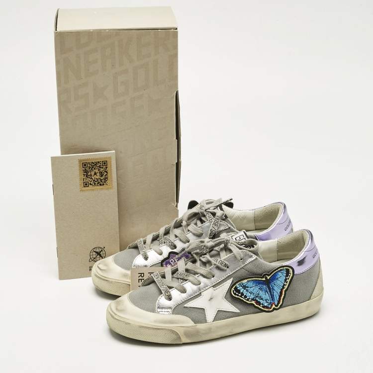 مملوكة مسبقًا Golden Goose Multicolor Leather and Patches Super Star Sneakers Size 37