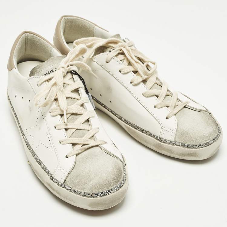Pre Owned Golden Goose Super Star Skate Size 41 Multicolor Leather and Suede Low Top Sneakers
