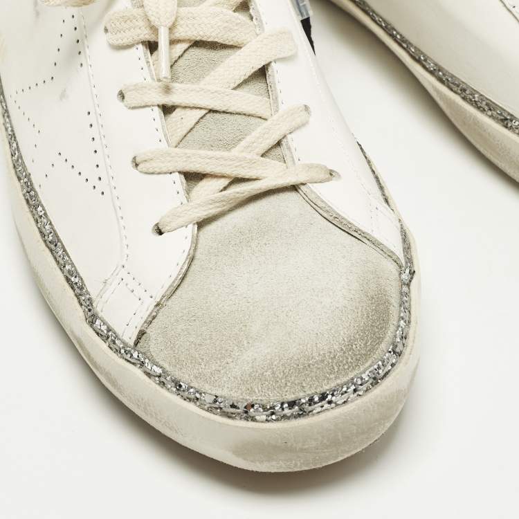 Pre Owned Golden Goose Super Star Skate Size 41 Multicolor Leather and Suede Low Top Sneakers