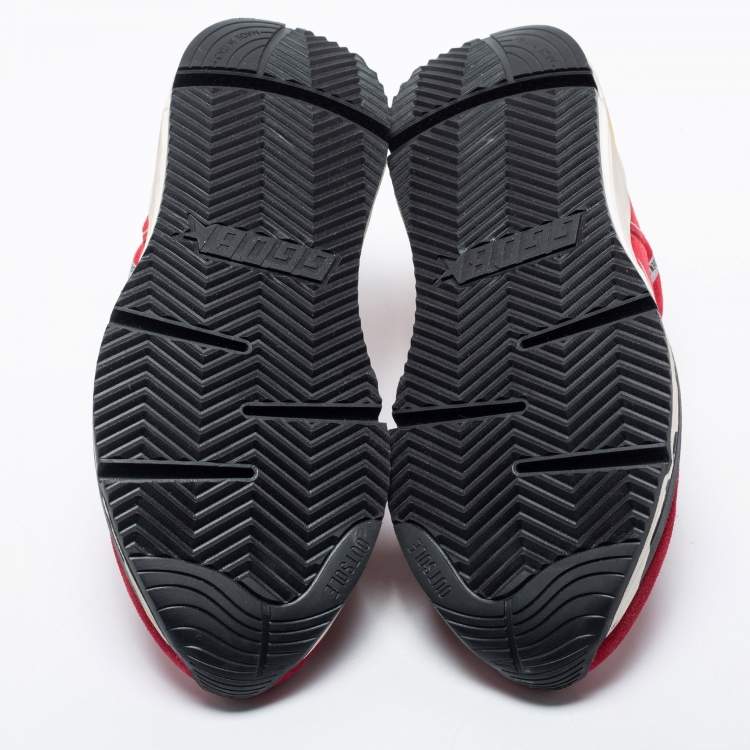 Pre Owned Golden Goose Red Suede Running Sneakers Size 40