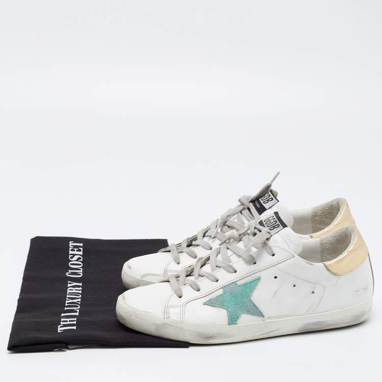 Pre Owned Golden Goose White Leather Superstar Low Top Sneakers Size 39