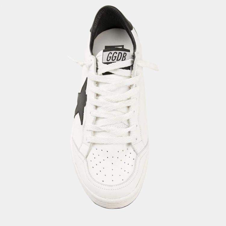 Pre Owned Golden Goose Navy Blue Leather Trainers EU 42