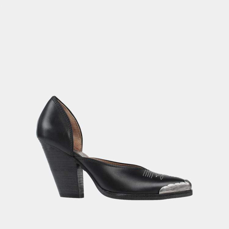 Pre Owned Golden Goose Black Leather D'orsay Pumps 41