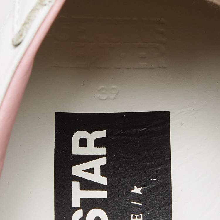 Pre Owned Golden Goose White Leather Hi Star Low Top Sneakers Size 39