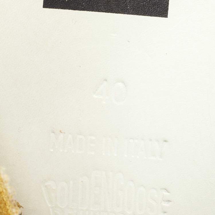 Pre Owned Golden Goose Yellow Suede Francy High Top Sneakers Size 40