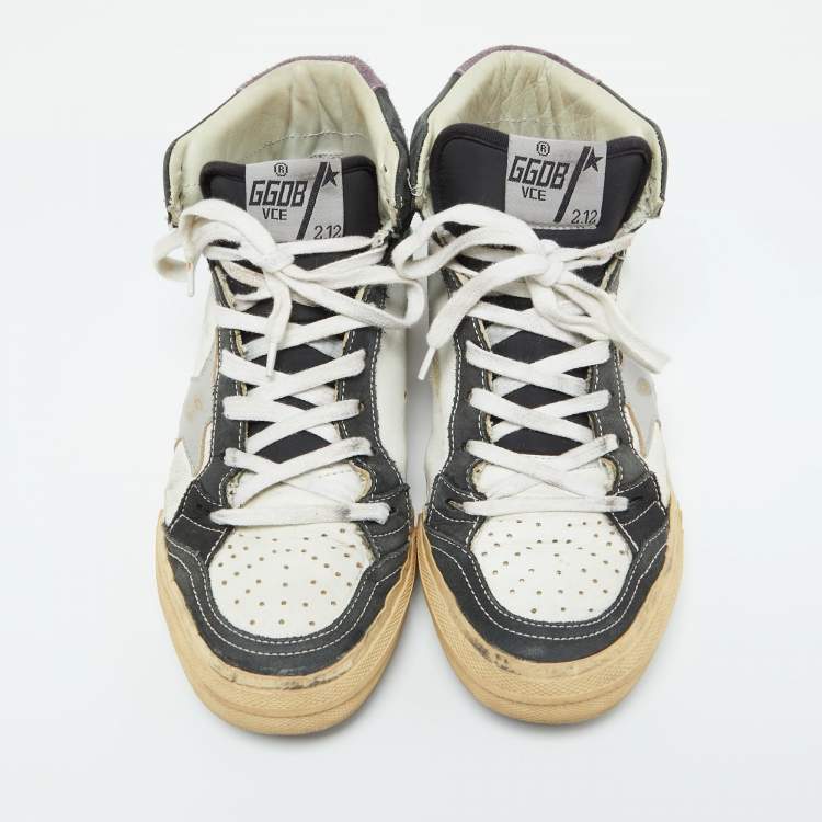 Pre Owned Golden Goose Multicolor Leather Sky Star 2.12 Sneakers Size 37
