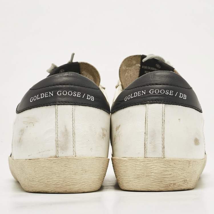 مملوكة مسبقًا Golden Goose White Mesh and Leather Superstar Lace Up Sneakers Size 40