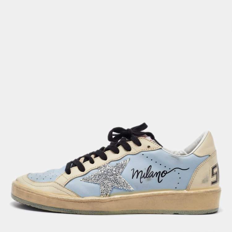 Pre Owned Golden Goose Multicolor Leather Ballstar Low Top Sneakers Size 40
