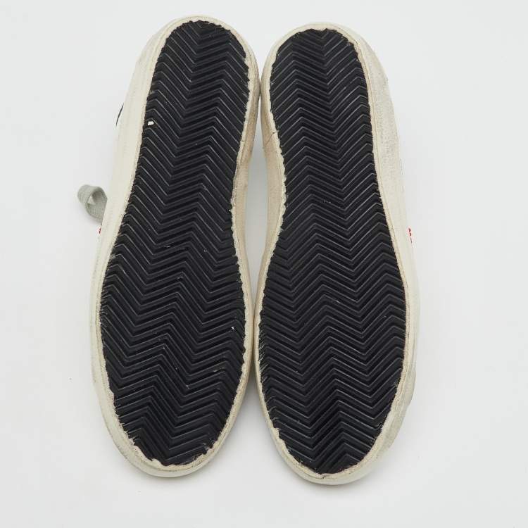 مملوكة مسبقًا Golden Goose White Leather Beads Super Star Low Top Sneakers Size 38