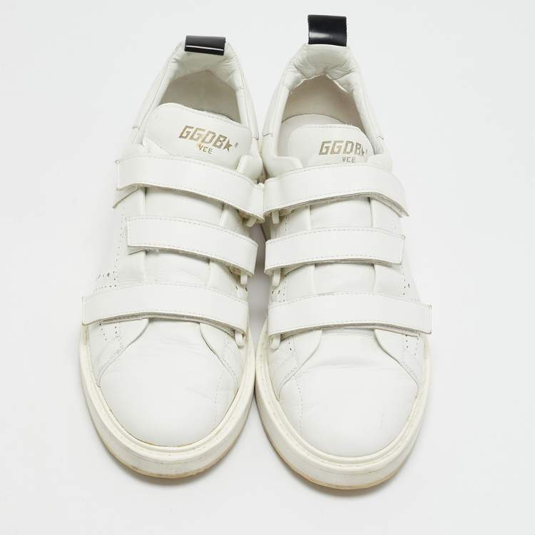 Pre Owned Golden Goose White Leather Low Top Sneakers Size 43