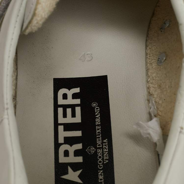 Pre Owned Golden Goose White Leather Low Top Sneakers Size 43