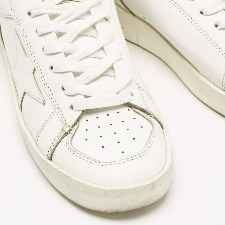 Pre Owned Golden Goose White Leather Stardan Low Top Sneakers Size 38
