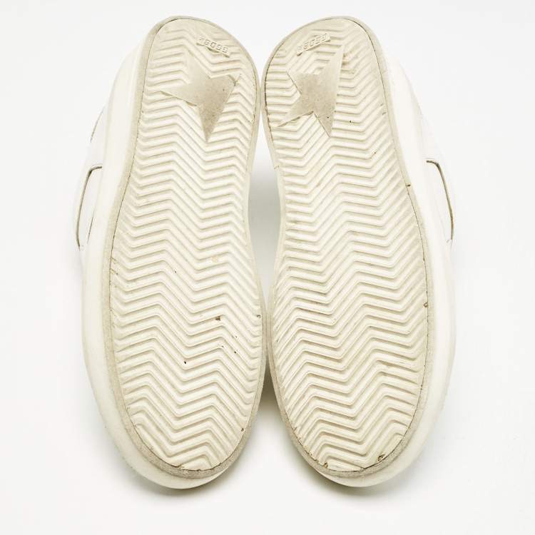 Pre Owned Golden Goose White Leather Stardan Low Top Sneakers Size 38
