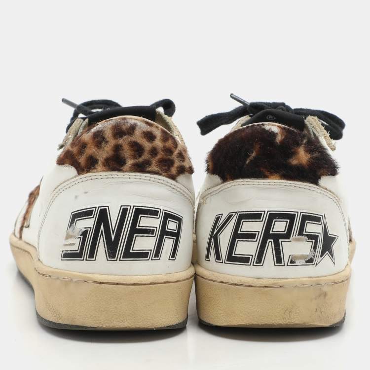 Pre Owned Golden Goose White Calf Hair and Leather Ball Star Limited Edition 181/325 Sneakers Size 40