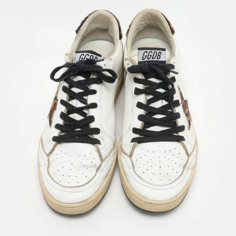 Pre Owned Golden Goose White Calf Hair and Leather Ball Star Limited Edition 181/325 Sneakers Size 40