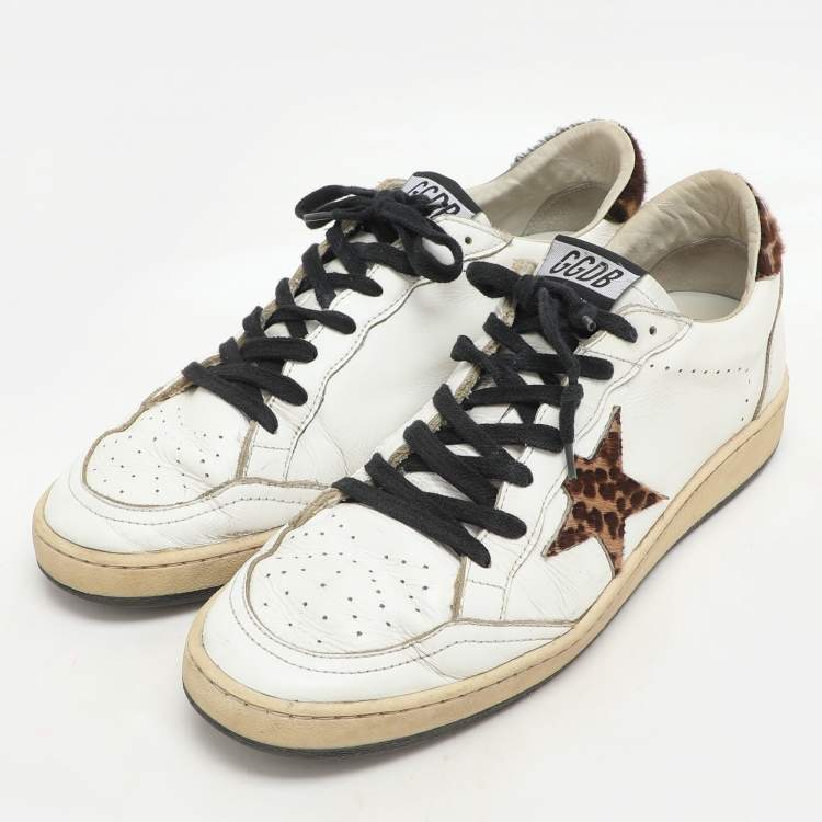 Pre Owned Golden Goose White Calf Hair and Leather Ball Star Limited Edition 181/325 Sneakers Size 40