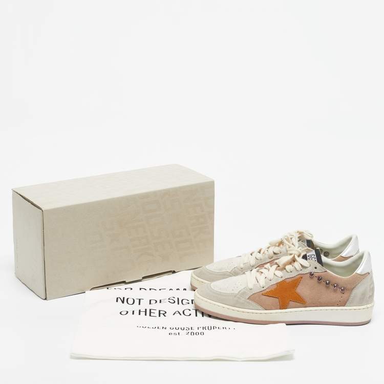 مملوكة مسبقًا Golden Goose Multicolor Suede Embellished Ballstar Sneakers Size 38