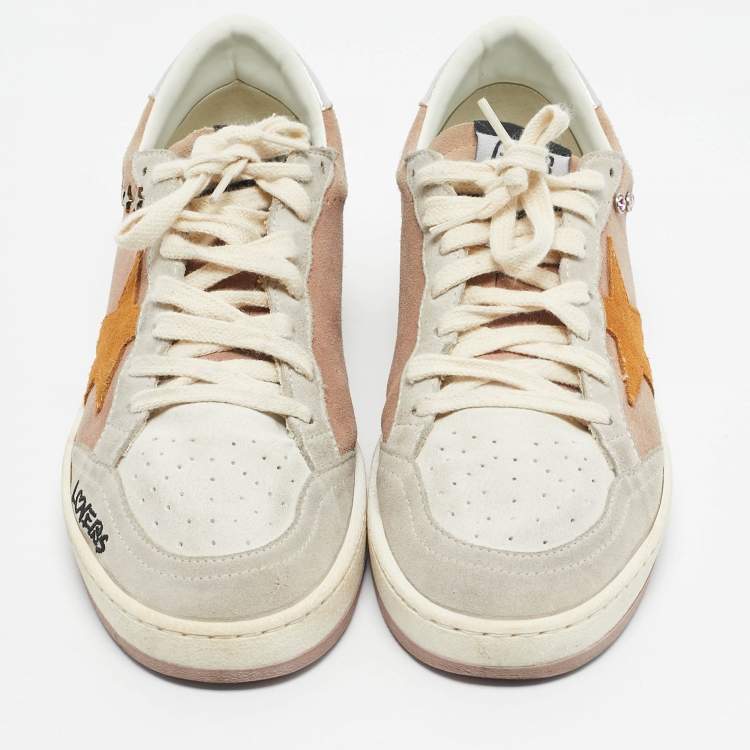 مملوكة مسبقًا Golden Goose Multicolor Suede Embellished Ballstar Sneakers Size 38