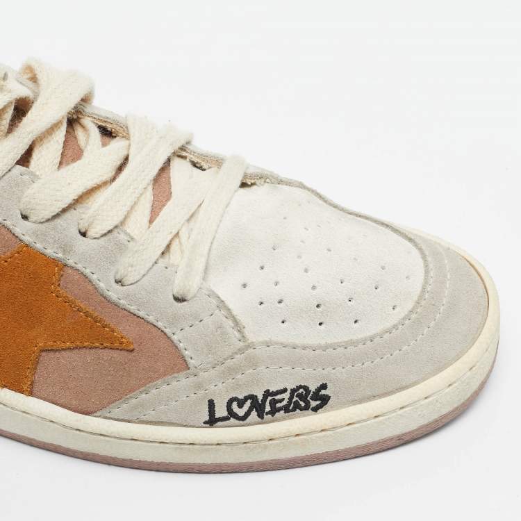 مملوكة مسبقًا Golden Goose Multicolor Suede Embellished Ballstar Sneakers Size 38