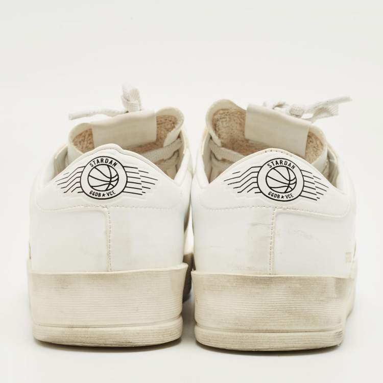 مملوكة مسبقًا Golden Goose White Leather Stardan Lace Up Sneakers Size 40