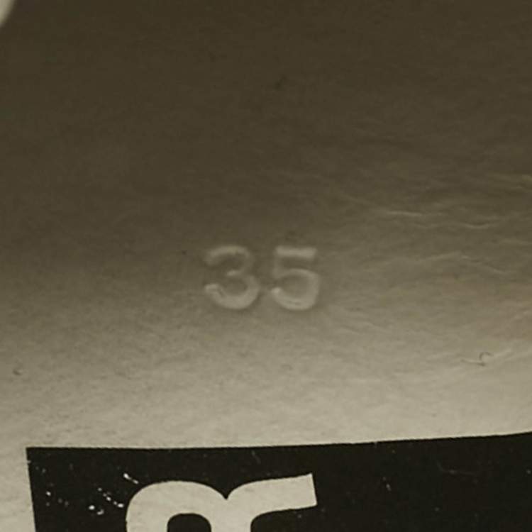 Pre Owned Golden Goose White/Silver Glitter and Leather PureStar Low Top Sneakers Size 35