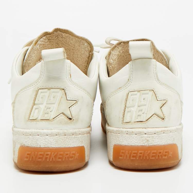 Pre Owned Golden Goose White Leather Yeah Lace Up Sneakers Size 35