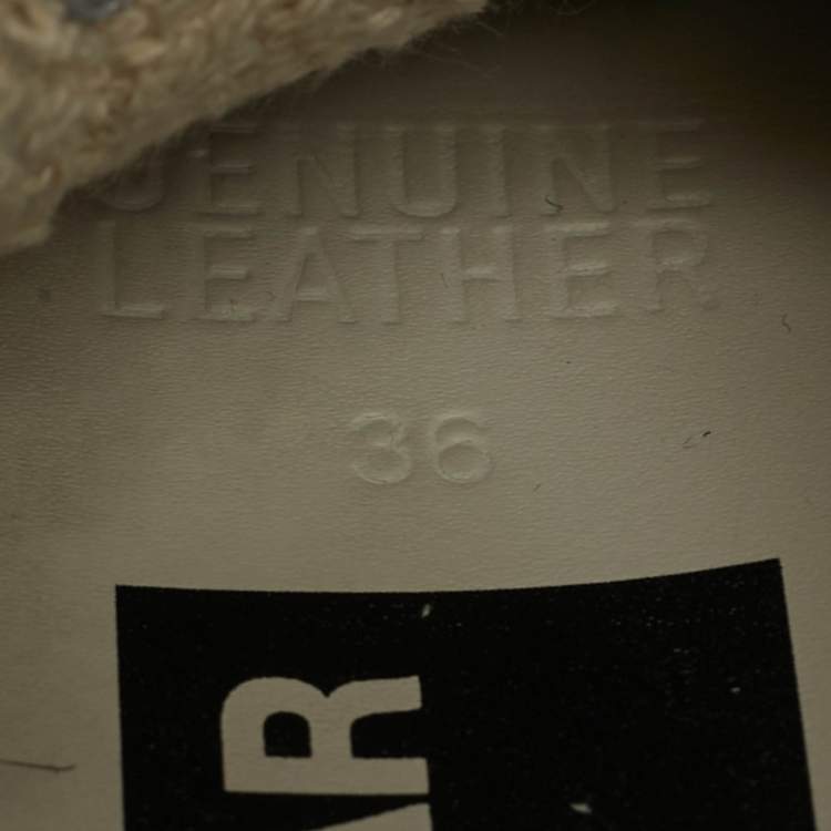 Pre Owned Golden Goose Superstar Size 36 White Leather Lace Up Sneakers