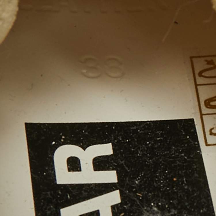 Pre Owned Golden Goose Dad Star Size 38 White/Grey Mesh and Suede Lace Up Sneakers