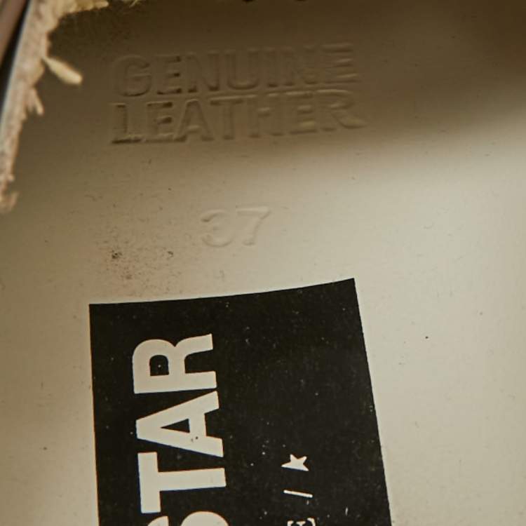 مملوكة مسبقًا Golden Goose Superstar Size 37 White Croc Embossed Leather and Leather Mules