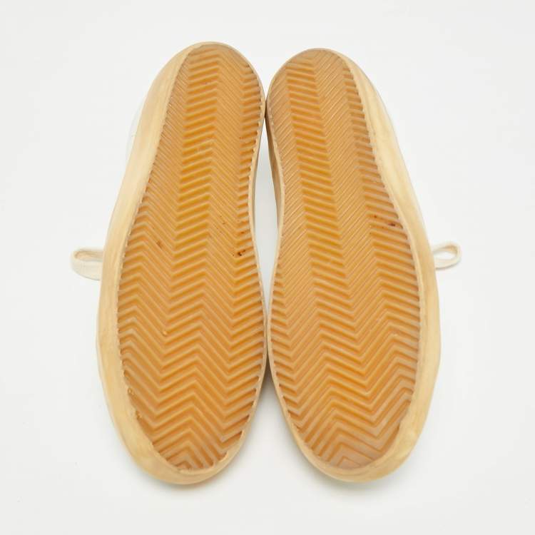 مملوكة مسبقًا Golden Goose Superstar Size 37 White Croc Embossed Leather and Leather Mules