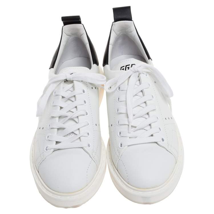 Pre Owned Golden Goose White Leather Starter Low Top Sneakers Size 36