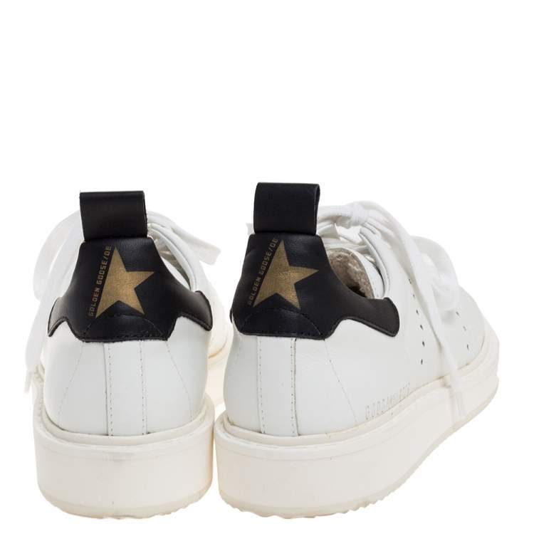 Pre Owned Golden Goose White Leather Starter Low Top Sneakers Size 36