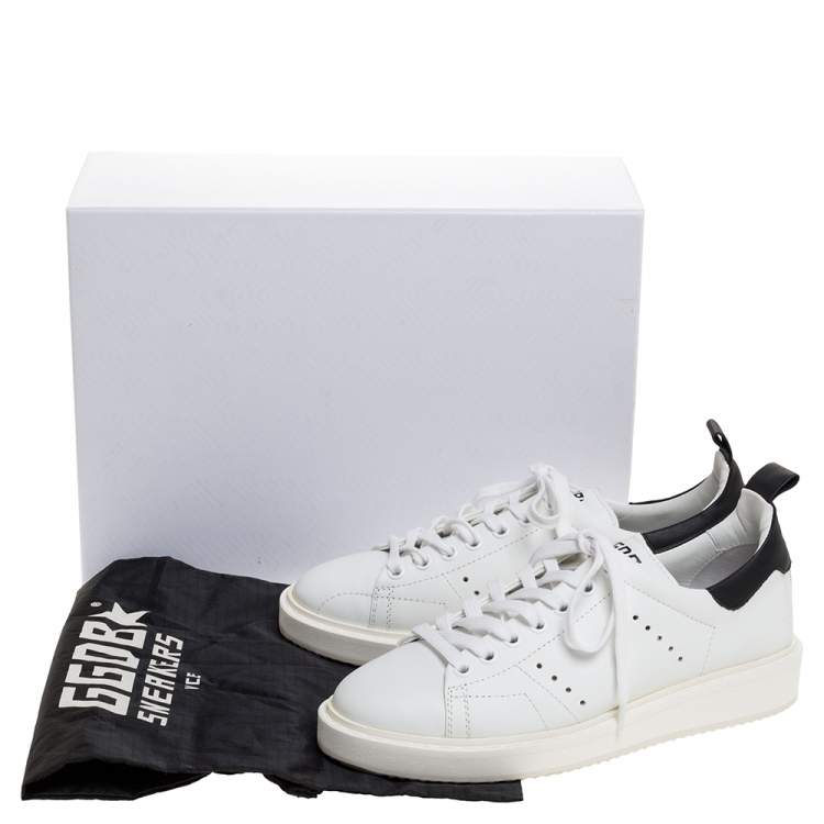 Pre Owned Golden Goose White Leather Starter Low Top Sneakers Size 36