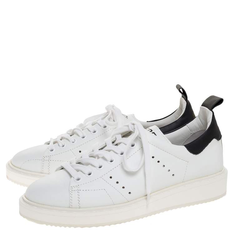 Pre Owned Golden Goose White Leather Starter Low Top Sneakers Size 36