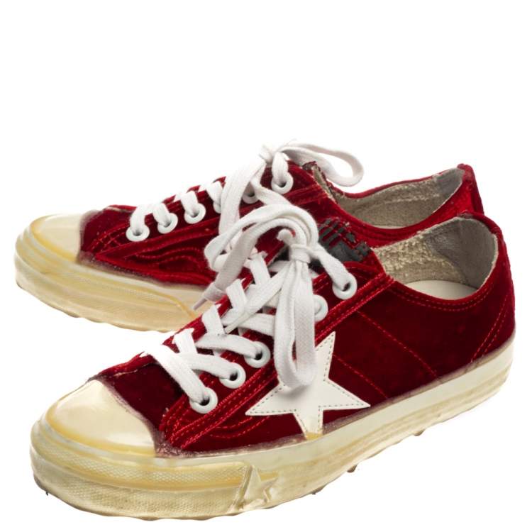 golden goose burgundy velvet