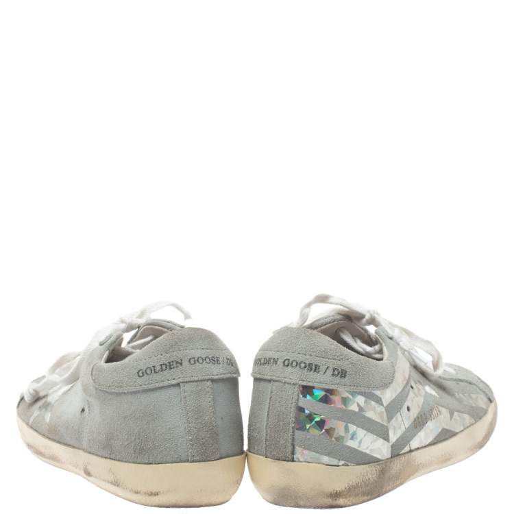 مملوكة مسبقًا Golden Goose Grey Suede Leather Superstar Low Top  Sneakers Size 36 