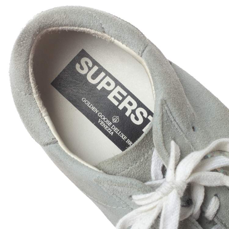 مملوكة مسبقًا Golden Goose Grey Suede Leather Superstar Low Top  Sneakers Size 36 