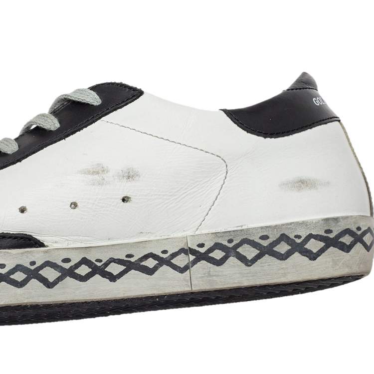 Pre Owned Golden Goose Tricolor Suede And Leather Superstar Low Top Sneakers Size 39