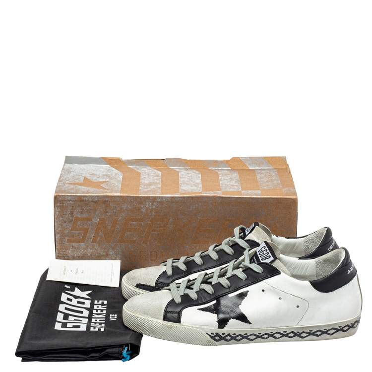 Pre Owned Golden Goose Tricolor Suede And Leather Superstar Low Top Sneakers Size 39