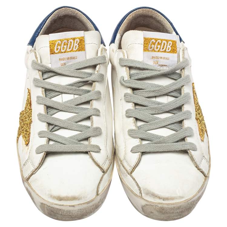 Pre Owned Golden Goose White  Superstar Low Top Sneaker Size 37