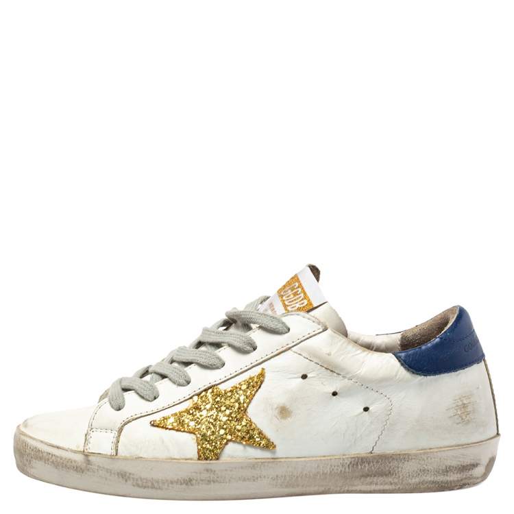Pre Owned Golden Goose White  Superstar Low Top Sneaker Size 37