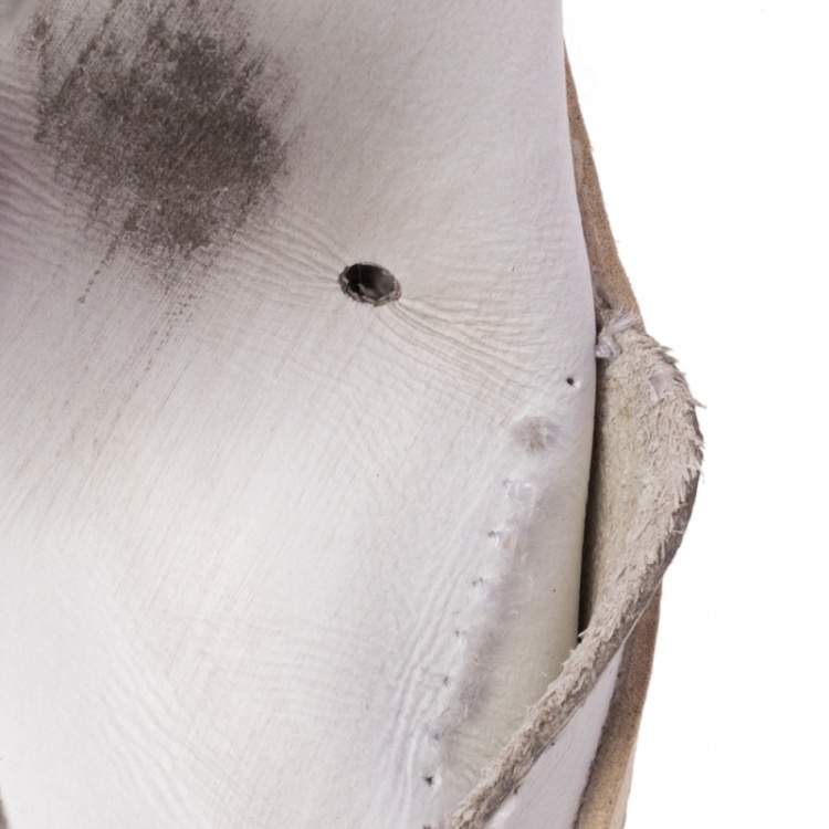 مملوكة مسبقًا Golden Goose White/Green Leather Superstar Sneakers Size 37
