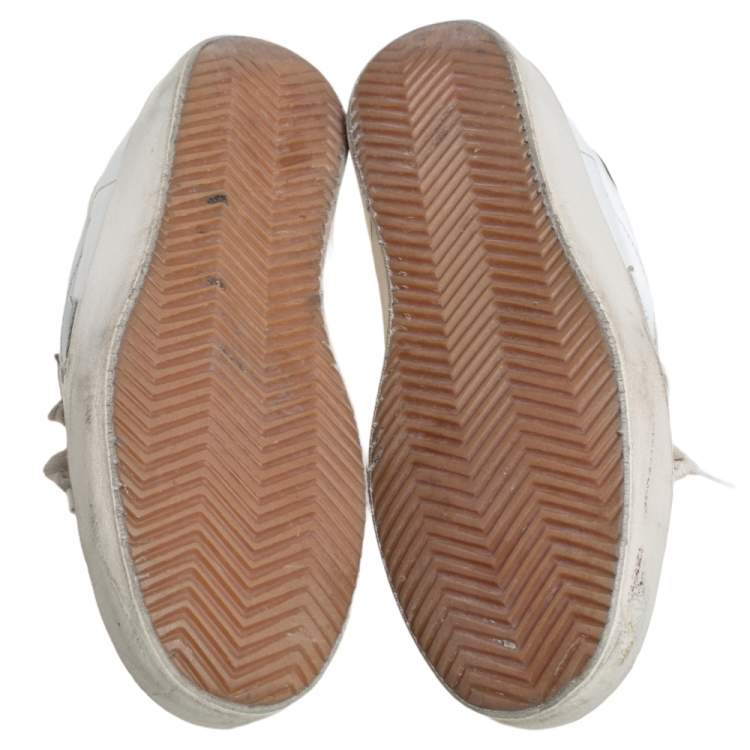 Pre Owned Golden Goose White Leather Superstar Low Top Sneakers Size 37