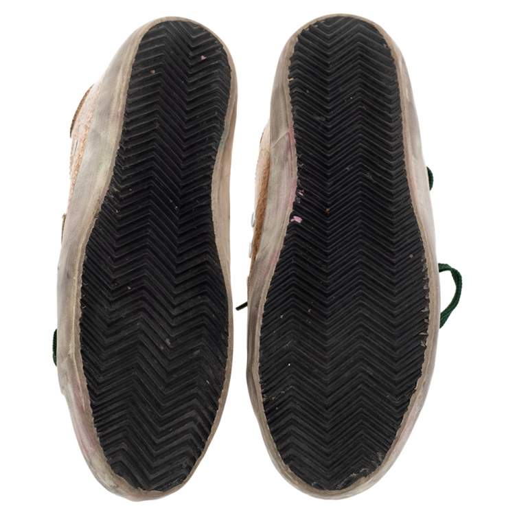 مملوكة مسبقًا Golden Goose Gold Glitter Superstar Sneakers Size 40