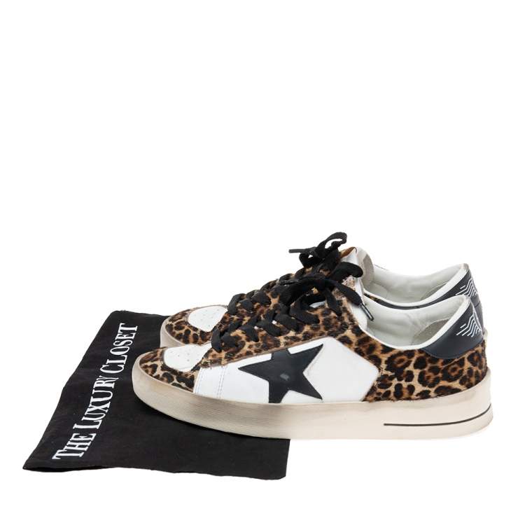 مملوكة مسبقًا Golden Goose Multicolor Pony Hair And Leather Super Star Low Top Sneakers Size 39