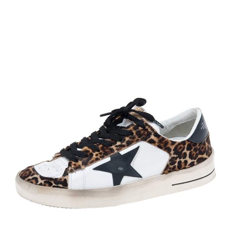 مملوكة مسبقًا Golden Goose Multicolor Pony Hair And Leather Super Star Low Top Sneakers Size 39