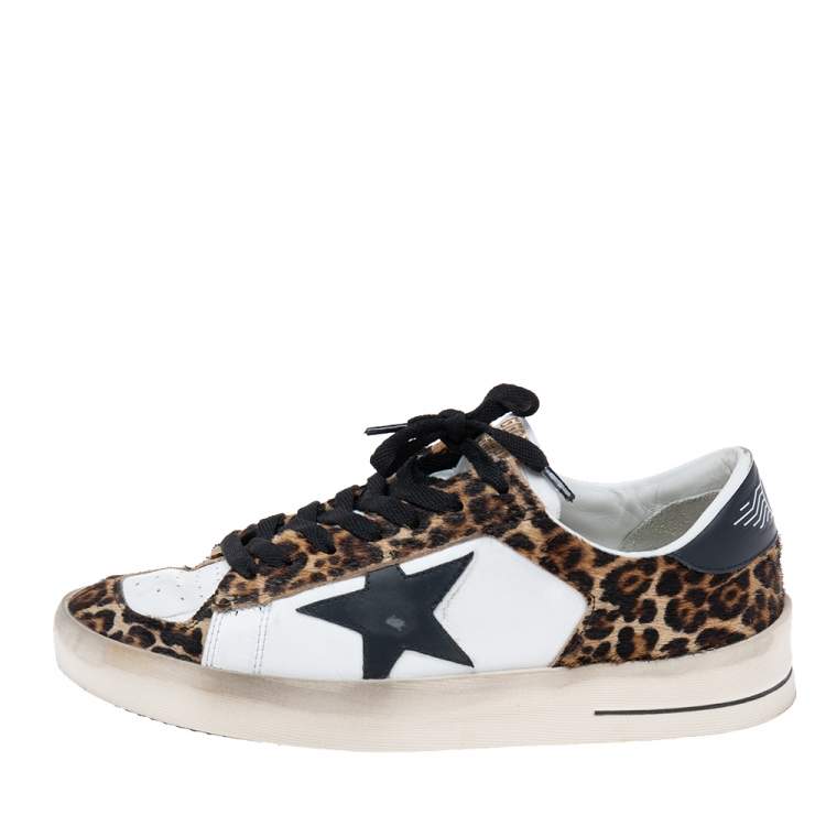 مملوكة مسبقًا Golden Goose Multicolor Pony Hair And Leather Super Star Low Top Sneakers Size 39