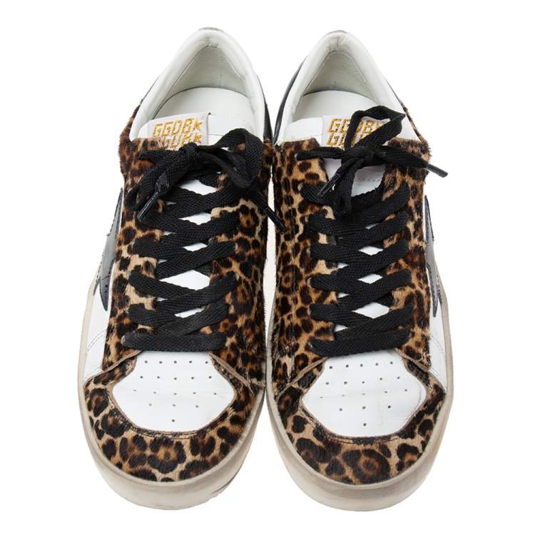 مملوكة مسبقًا Golden Goose Multicolor Pony Hair And Leather Super Star Low Top Sneakers Size 39